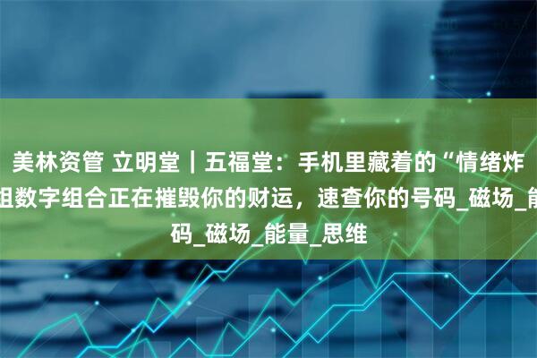 美林资管 立明堂｜五福堂：手机里藏着的“情绪炸弹！这8组数字组合正在摧毁你的财运，速查你的号码_磁场_能量_思维