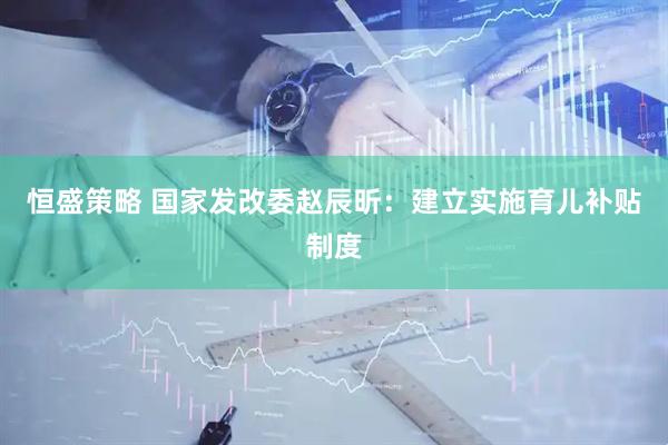 恒盛策略 国家发改委赵辰昕：建立实施育儿补贴制度