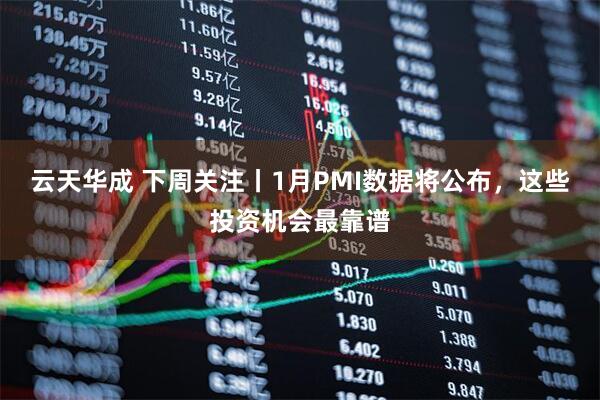 云天华成 下周关注丨1月PMI数据将公布，这些投资机会最靠谱
